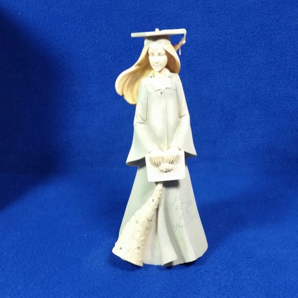 Enesco Foundations Graduation Girl Figurine 2014 Enesco 4044086 With Box - Picture 3 of 10